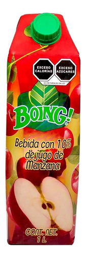 Bebida Boing 1 Litro Sabor Manzana - 12 Piezas