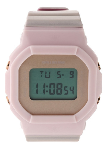 Relógio Digital Unissex Naruto Shippuden Time 7 Pink Quadrad