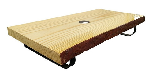 Kit Bancada Madeira Rustica Banheiro C/ Cuba E Porta Toalha