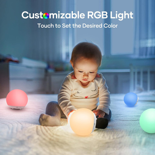 Luz Nocturna Para Niños, Lámpara Lateral Recargable Por Usb