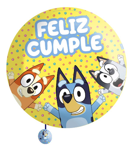 Piñata Cumpleaños Bluey Cotillón Activarte Color Celeste Tamaño de la piñata 45