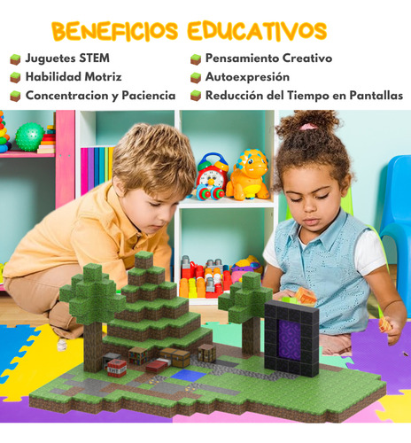Crafties Bloques De Construcción Magnética Juegos Stem 148pz 148 Minecraft