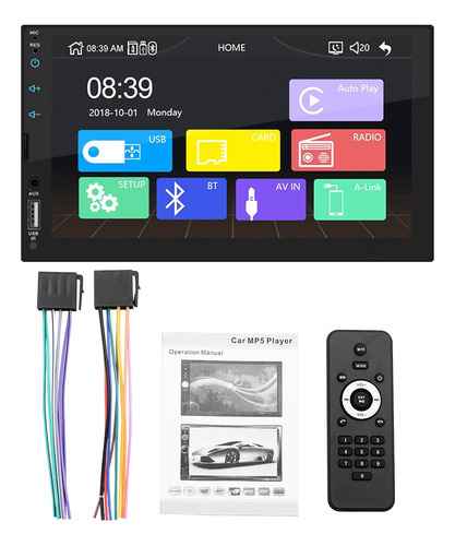 Estéreo De Coche Doble Din 7 Pulgadas Con Carplay Android Au