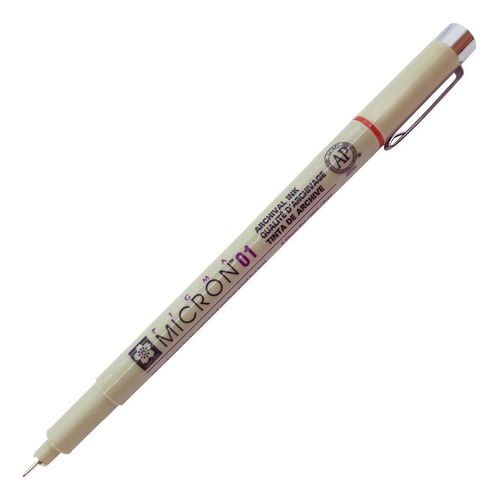 Caneta Nankin Sakura Pigma Micron Xsdk 01 Vermelho Cor da tinta Vermelho 0.1 Cor do exterior Padrão