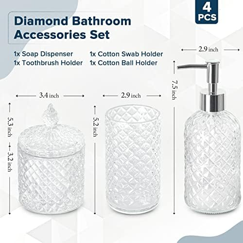 Rytoxilo Juego De Accesorios De Baño, Paquete De 4 Juegos Co