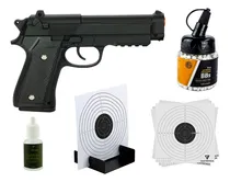 Comprar Pistola Airsoft Metal Taurus Pt92 V22 Spring + Kit Atirador