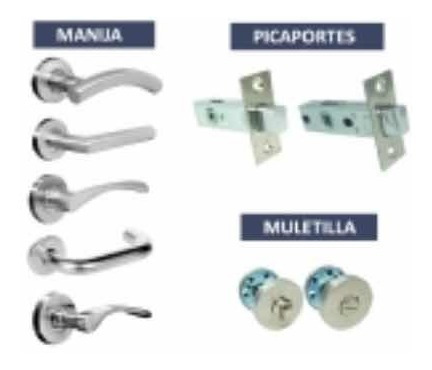 Imagen 2 de 2 de Combo Manija Recta Acero Inox. + Muletilla Ideal Para Baños