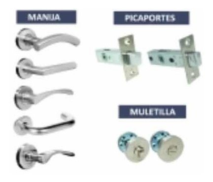 Combo Manija Curva Acero Inox. + Muletilla Ideal Para Baños 