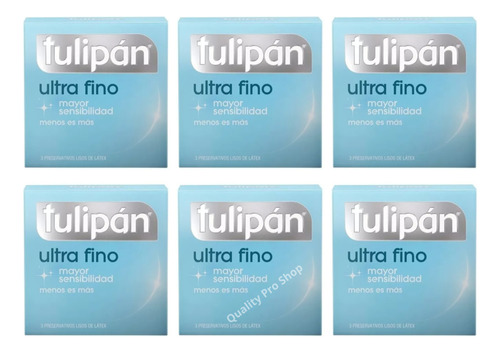 Preservativos Tulipán Ultra Fino 6 Cajitas X3 (18) Discreto