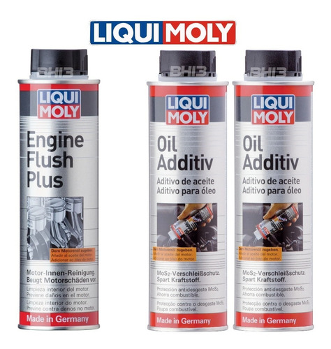 Liqui Engine Flush Plus (um) + Liqui Moly Oil Additiv (dois)