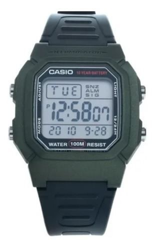 Reloj Casio W800hm-3  Bateria 10 Años Somos Tienda