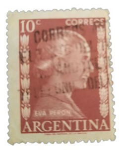 Estampilla Argentina Eva Peron 10c