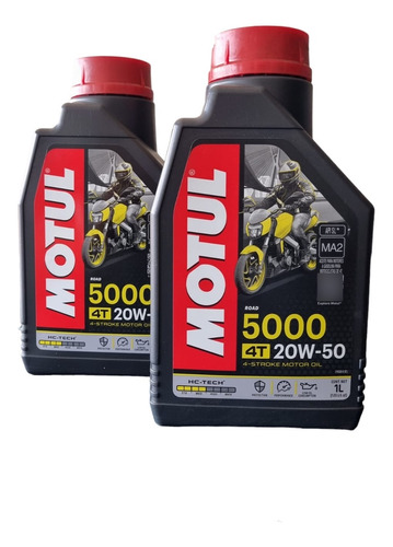 Aceite Motul 5000 20w50 Pack X2