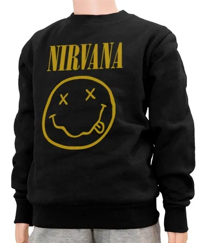 Buzo Negro De Nirvana Para Hombre Algod n Felpa Cuotas sin inter s