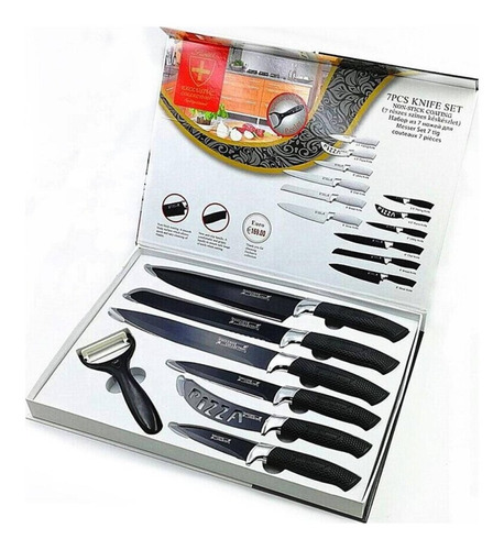 Set Cuchillos De Cocina Acero Inoxidable Antibacterial 7pcs