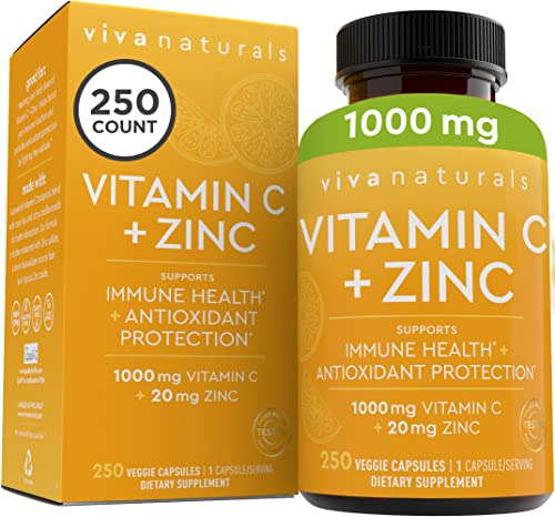Vitamina C Con Zinc (250 Cápsulas Vegetales) - 1gwyh
