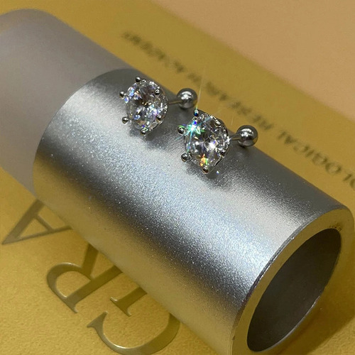 Pendientes De Tuerca Con Diamantes Moissanita De 1 Quilate P