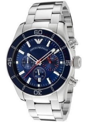 Relógio Empório Armani Ar5933 Azul Original Eua Cronografo