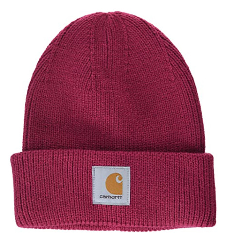 Gorro De Punto Acanalado Carhartt Para Mujer, Rojo Remolacha