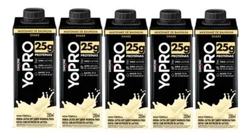 Yopro 25g Proteinas Milkshake Baunilha 250ml (5 Unidades)