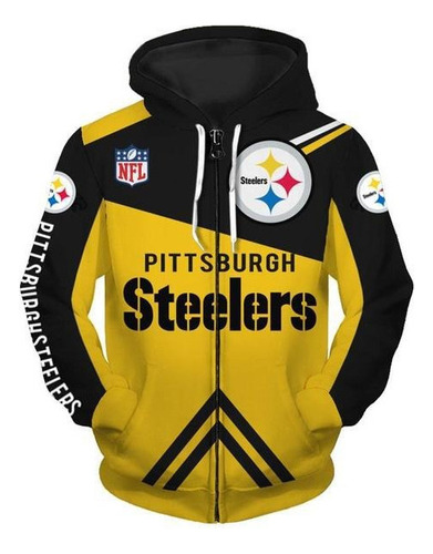 Sudadera Con Capucha De Rugby Nfl, Abrigo Con Cremallera