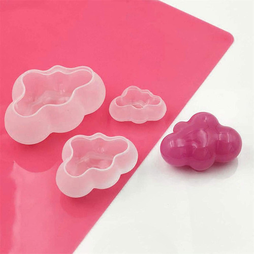 X 6 Piezas 3d Nube Molde De Silicona Para Fondant De