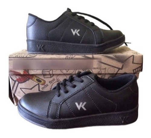 Zapatos Escolar Negro Vita Kids Talla 29 A La 32