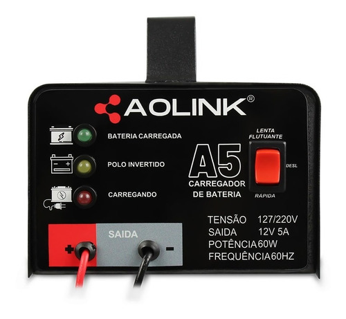 Imagem 1 de 6 de Carregador De Bateria De Carro Automotiva Moto Portátil 12v
