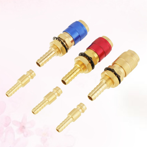 Imagen 5 de 8 de Conector Rápido Profesional De Gas Y Agua De 6 Piezas Para M