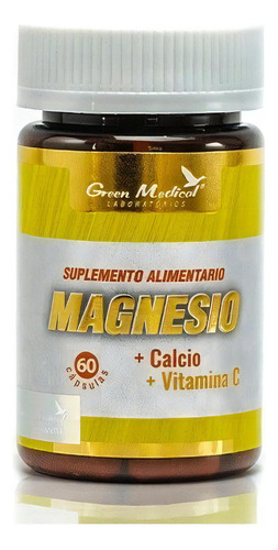 Magnesio + Calcio + Vitamina C. 60 Capsulas G.m. Agronewen Sabor S/s