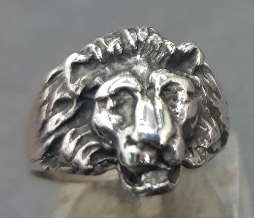 Anillo Leon Judah Rastafari En Plata 5,5 Gr 1,5 Cm Art 897