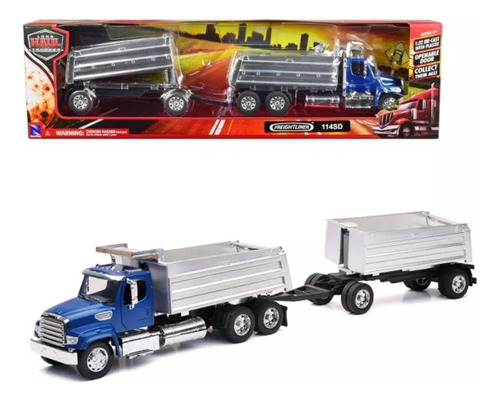 New Ray 1:32 Freightliner 114sd Full Volteo Doble Remolque 