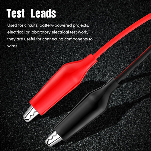 Juego De Prueba Eléctrica 1m Con Pinzas De Cocodrilo Cables