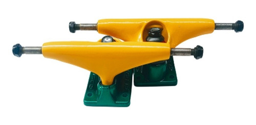 Imagem 1 de 3 de Truck Cisco Skate 139mm Amarelo/verde