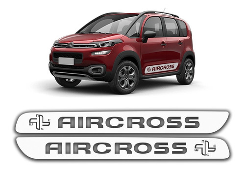 Par Adesivo Lateral Portas Faixa Citroën Aircross 2018 2019