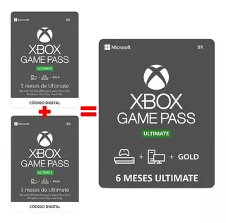 Game Pass Ultimate 6 Meses Total Código 25 Dígitos Original