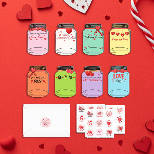 24 Tarjetas De Valentín Tarjetas De Valentín Con Sobre