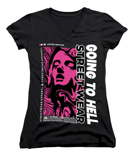 Camiseta Go To Hell - Streetwear Virgen - Mujer