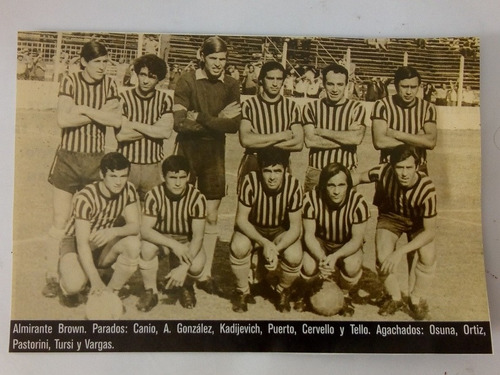 Recorte Almirante Brown 1970 