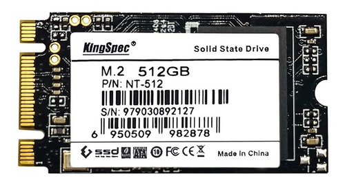 Disco sólido SSD interno KingSpec T Series NT-512 512GB negro