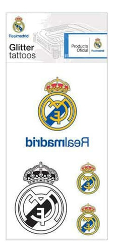 Tatuaje - Real Madrid Single Sheet Glitter Tattoo