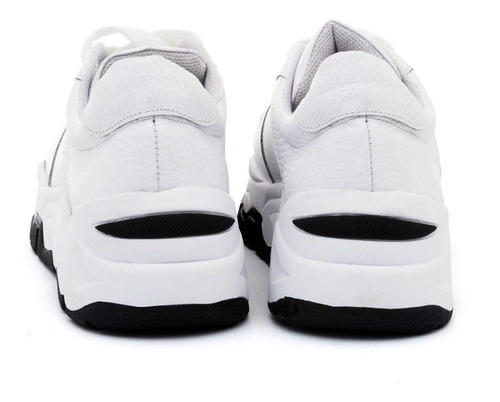 Imagen 4 de 6 de Zapatilla Combinada Urbanas Sneakers Plataforma Mujer Cuero
