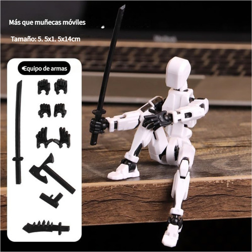Eonspark 5 Piezas Figura Articulada Dummy 13 Lucky Muñeco Robot Muñecos Dummy 13 Figura -No Armado