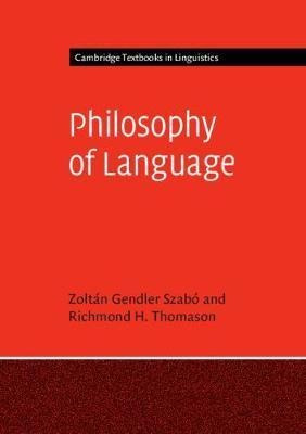 Cambridge Textbooks In Linguistics: Philosophy Of Languag...