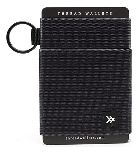 Billetera De Hombre Thread Wallets Delgada Diseño Negro