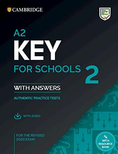 A2 Key For Schools 2 Student`s Book With Answers W, De Vvaa. Editorial Cambridge, Tapa Blanda En Inglés, 9999