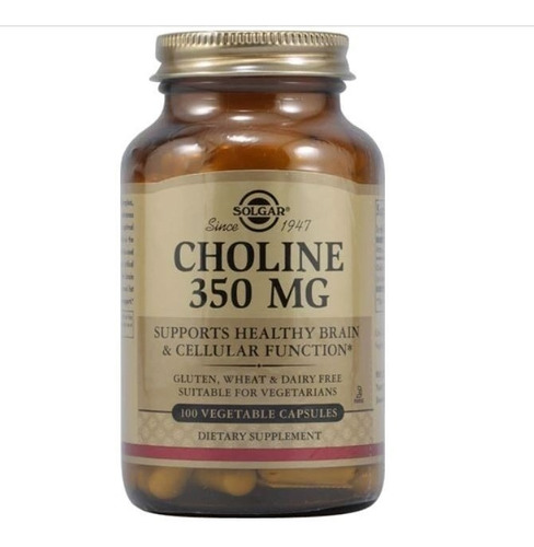 Choline 350 Mg 100 Vegetable Capsules Solgar