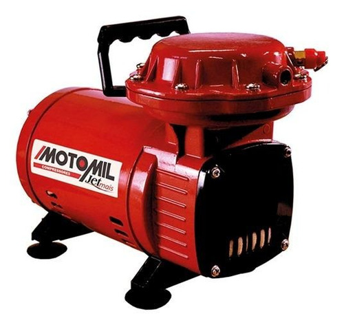 Compressor de ar mini elétrico portátil Motomil Jetmais monofásica 0L 0.3hp 127V/220V vermelho