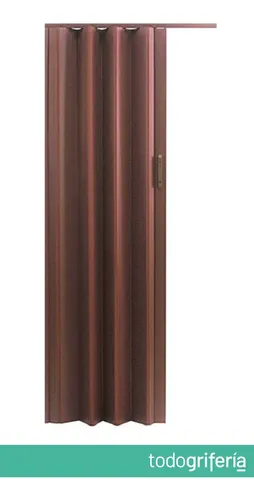 Puerta Plegadiza De Pvc Ciega Fracas De 10 Mm Cedro 95x204