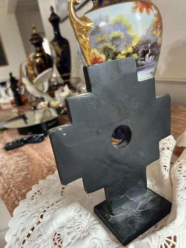 Chacana Tallada En Piedra Negra Arte Precolombino